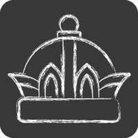 Icon Crown. related to Hat symbol. chalk Style. simple design editable. simple illustration vector