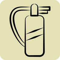 Icon Fire extinguisher. related to Firefighter symbol. hand drawn style. simple design editable. simple illustration vector