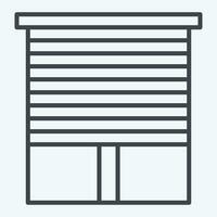 Icon Horizontal Blinds. related to Curtains symbol. line style. simple design editable. simple illustration vector