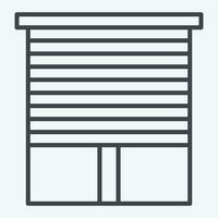 Icon Horizontal Blinds. related to Curtains symbol. line style. simple design editable. simple illustration vector