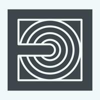 Icon Fire Hose. related to Firefighter symbol. glyph style. simple design editable. simple illustration vector
