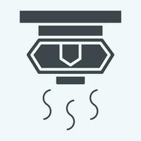 Icon Sprinkler. related to Firefighter symbol. glyph style. simple design editable. simple illustration vector