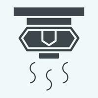 Icon Sprinkler. related to Firefighter symbol. glyph style. simple design editable. simple illustration vector