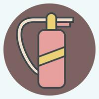 Icon Fire extinguisher. related to Firefighter symbol. color mate style. simple design editable. simple illustration vector