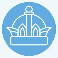 Icon Crown. related to Hat symbol. blue eyes style. simple design editable. simple illustration vector