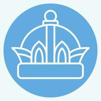 Icon Crown. related to Hat symbol. blue eyes style. simple design editable. simple illustration vector