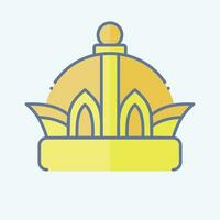 Icon Crown. related to Hat symbol. doodle style. simple design editable. simple illustration vector