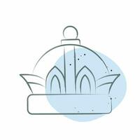 Icon Crown. related to Hat symbol. Color Spot Style. simple design editable. simple illustration vector