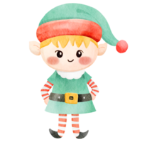 acuarela Navidad duende png