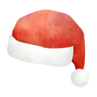 aquarelle Père Noël chapeau png