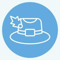 Icon Panama. related to Hat symbol. blue eyes style. simple design editable. simple illustration vector