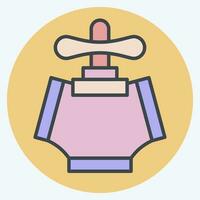 Icon Fire. related to Firefighter symbol. color mate style. simple design editable. simple illustration vector