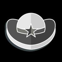 Icon Cowboy Hat. related to Hat symbol. glossy style. simple design editable. simple illustration vector