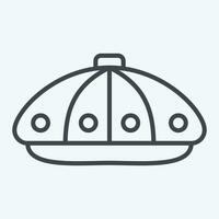 Icon Cloth Cap. related to Hat symbol. line style. simple design editable. simple illustration vector