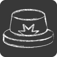 Icon Boater. related to Hat symbol. chalk Style. simple design editable. simple illustration vector