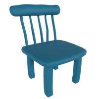 mini bleu chaise isolé sur transparent Contexte png