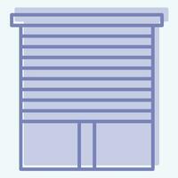 Icon Horizontal Blinds. related to Curtains symbol. two tone style. simple design editable. simple illustration vector