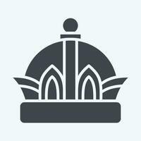 Icon Crown. related to Hat symbol. glyph style. simple design editable. simple illustration vector