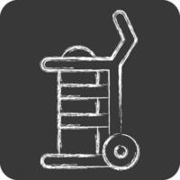 Icon Extinguisher. related to Firefighter symbol. chalk Style. simple design editable. simple illustration vector