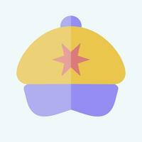 Icon Cap. related to Hat symbol. flat style. simple design editable. simple illustration vector