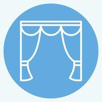 Icon Swag Drapery. related to Curtains symbol. blue eyes style. simple design editable. simple illustration vector