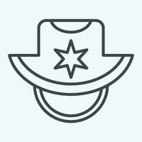Icon Sunhat. related to Hat symbol. line style. simple design editable. simple illustration vector