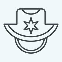 Icon Sunhat. related to Hat symbol. line style. simple design editable. simple illustration vector