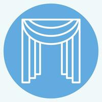 Icon Basic Swag. related to Curtains symbol. blue eyes style. simple design editable. simple illustration vector
