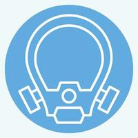 Icon Oxygen Mask. related to Firefighter symbol. blue eyes style. simple design editable. simple illustration vector