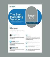 Corporate marketing service flyer template design vector