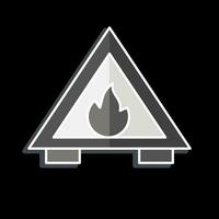 Icon Fire Hazard. related to Firefighter symbol. glossy style. simple design editable. simple illustration vector