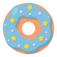 Blue Donut cartoon icon. png