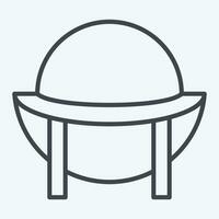 Icon Souwester. related to Hat symbol. line style. simple design editable. simple illustration vector