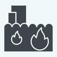 Icon Extinguishing. related to Firefighter symbol. glyph style. simple design editable. simple illustration vector