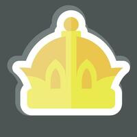 Sticker Crown. related to Hat symbol. simple design editable. simple illustration vector