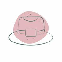 Icon Trilby. related to Hat symbol. Color Spot Style. simple design editable. simple illustration vector