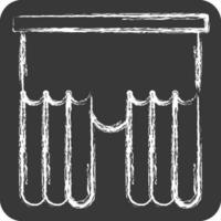 Icon Valances. related to Curtains symbol. chalk Style. simple design editable. simple illustration vector