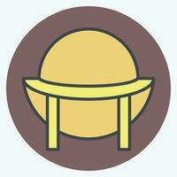 Icon Souwester. related to Hat symbol. color mate style. simple design editable. simple illustration vector