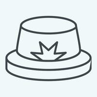 Icon Boater. related to Hat symbol. line style. simple design editable. simple illustration vector