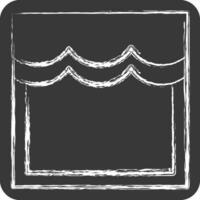 Icon Scalloped. related to Curtains symbol. chalk Style. simple design editable. simple illustration vector