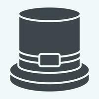 Icon Top Hat. related to Hat symbol. glyph style. simple design editable. simple illustration vector