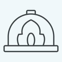 Icon Fireman Hat. related to Hat symbol. line style. simple design editable. simple illustration vector