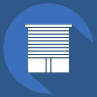 Icon Horizontal Blinds. related to Curtains symbol. long shadow style. simple design editable. simple illustration vector