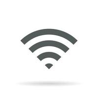 Wifi icon isolated on white background. Network connection symbol vector