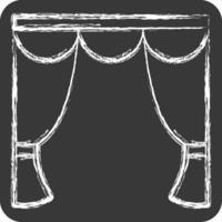 Icon Swag Drapery. related to Curtains symbol. chalk Style. simple design editable. simple illustration vector