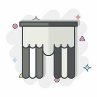 Icon Valances. related to Curtains symbol. comic style. simple design editable. simple illustration vector