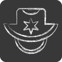 Icon Sunhat. related to Hat symbol. chalk Style. simple design editable. simple illustration vector