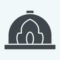Icon Fireman Hat. related to Hat symbol. glyph style. simple design editable. simple illustration vector