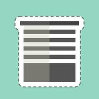 Sticker line cut Horizontal Blinds. related to Curtains symbol. simple design editable. simple illustration vector