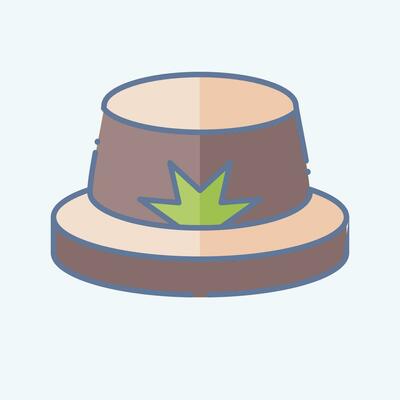 Icon Boater. related to Hat symbol. doodle style. simple design editable. simple illustration